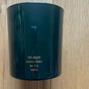 Corpus candle jar and box.